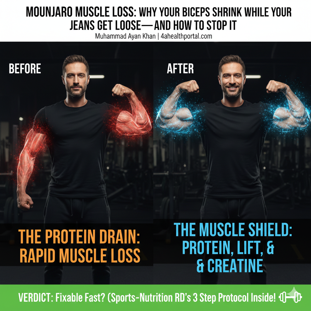 mounjaro muscle loss before and after lean mass loss tirzepatide dexa scan resistance training to prevent muscle loss protein intake on glp-1 drugs